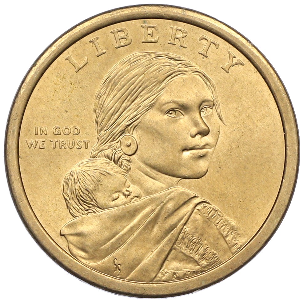 1 доллар 2009 года (P) США «Коренные американцы (Сакагавея) — Три основные сельскохозяйственные культуры индейцев» — Фото №2