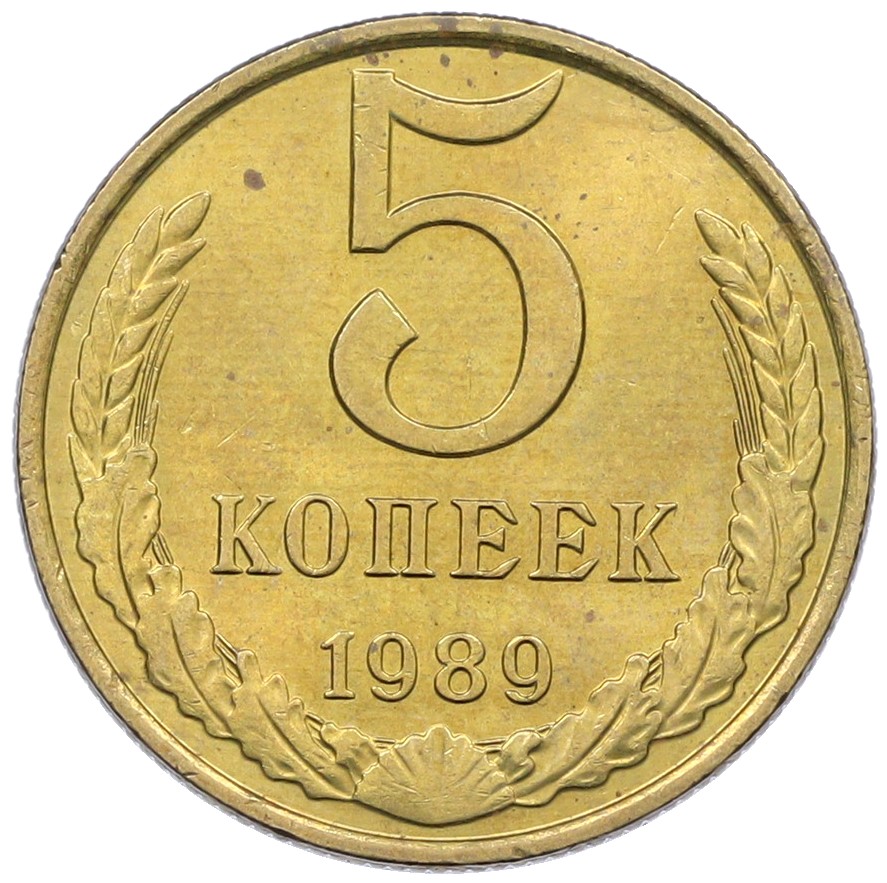 5 копеек 1989 года СССР — Фото №1