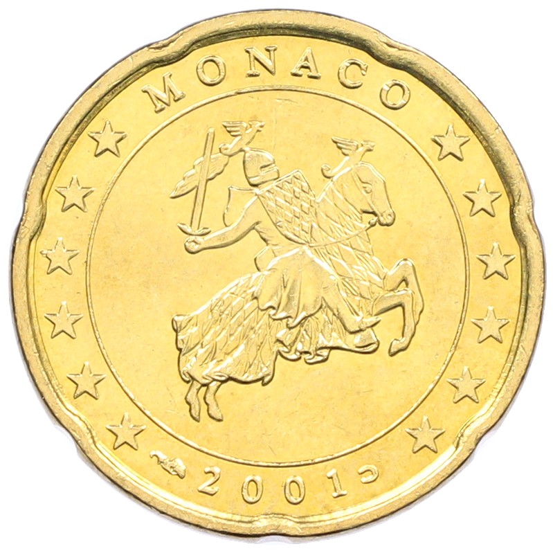 20 евроцентов 2001 года Монако — Фото №1