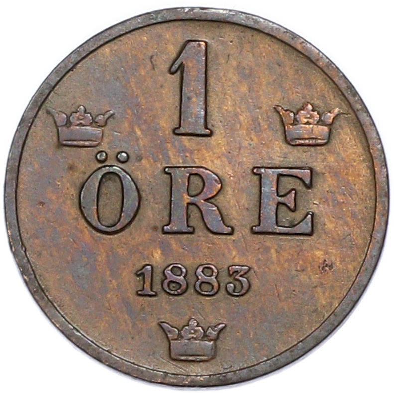 1 эре 1883 года Швеция — Фото №1