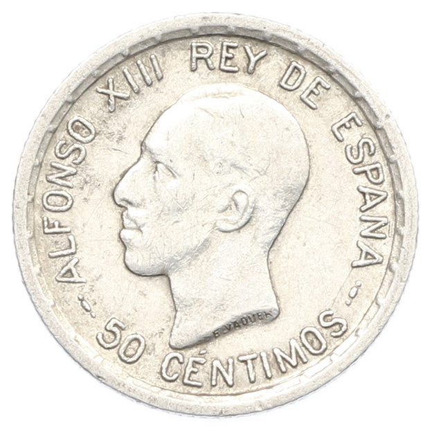 50 сентимо 1926 года Испания — Фото №1