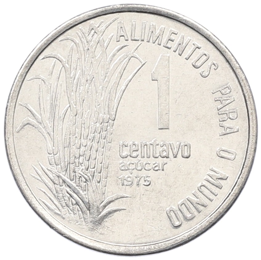 1 сентаво 1975 года Бразилия «ФАО — Сахарный тростник» — Фото №1