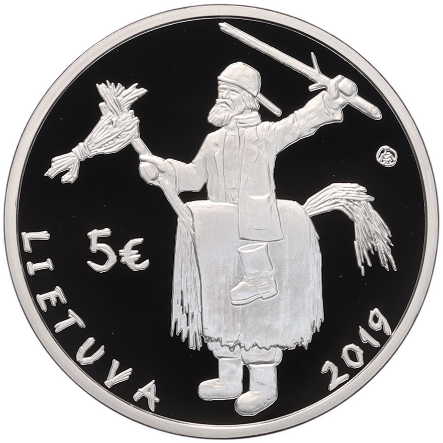 5 евро 2019 года Литва «Традиционные Литовские праздники — Марди Гра» — Фото №2