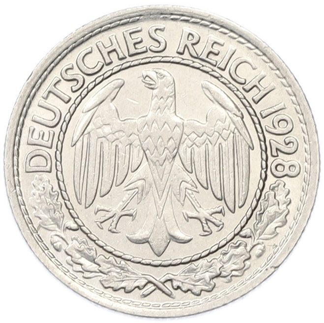 50 рейхспфеннигов 1928 года A Германия — Фото №1