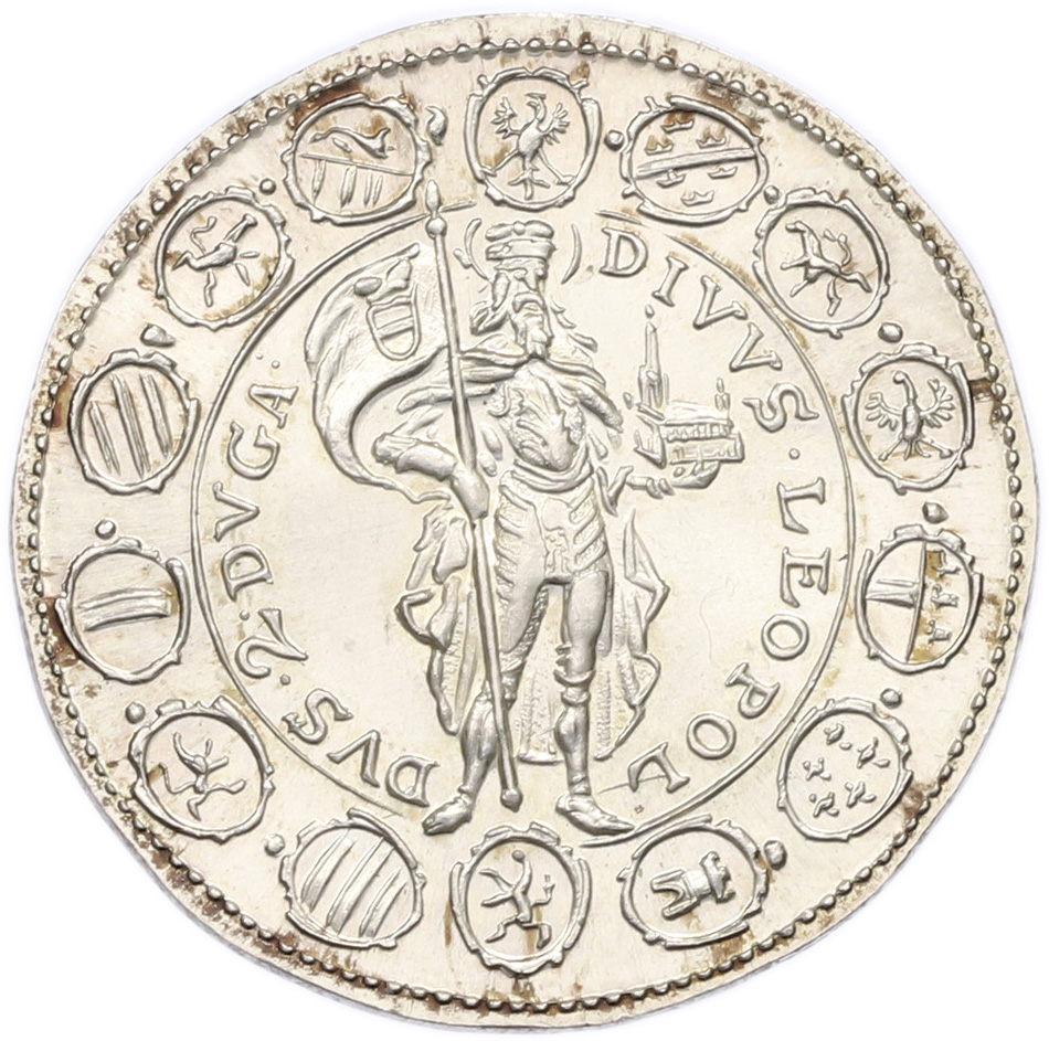 2 дуката 1642 года Тироль (Рестрайк в серебре 1963 года) — Фото №2