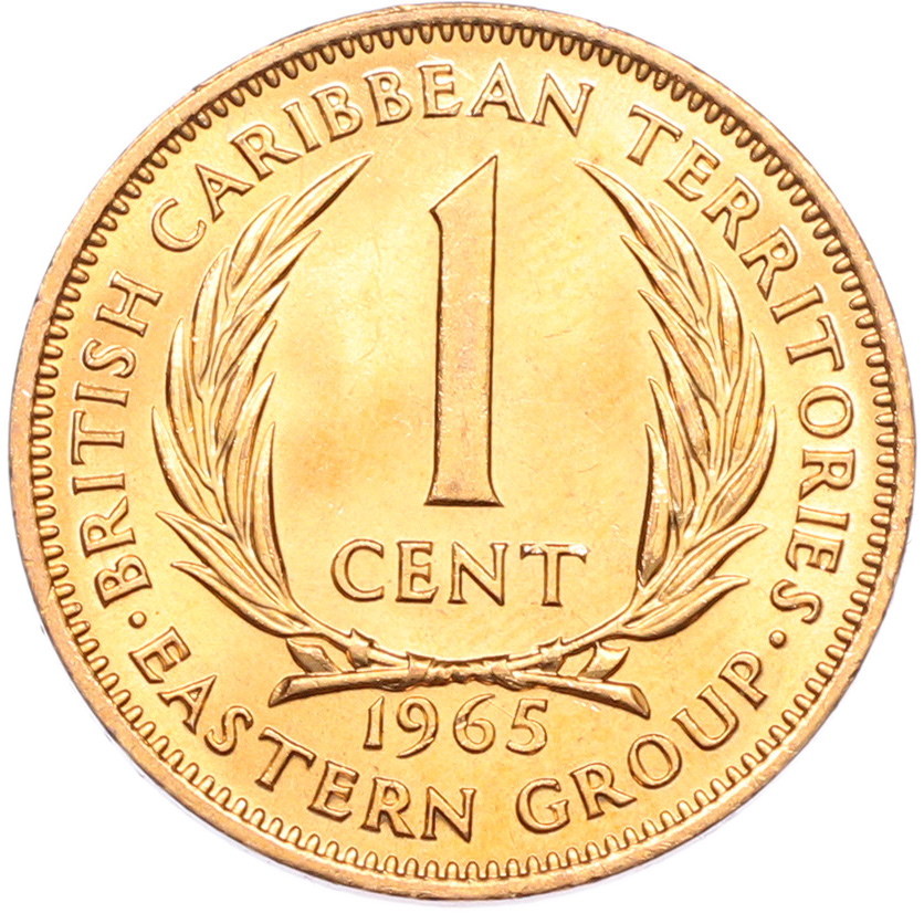 1 цент 1965 года Британские Восточные Карибы — Фото №1