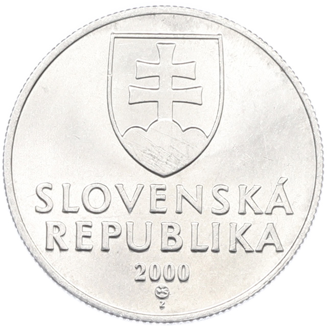 20 геллеров 2000 года Словакия — Фото №2
