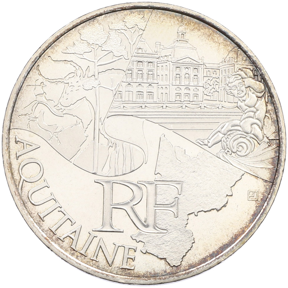 10 евро 2011 года Франция «Регионы Франции — Аквитания» — Фото №1