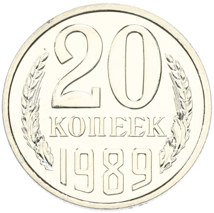 20 копеек 1989 года СССР — Фото №1