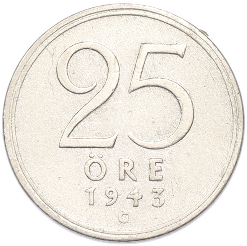 25 эре 1943 года Швеция — Фото №1