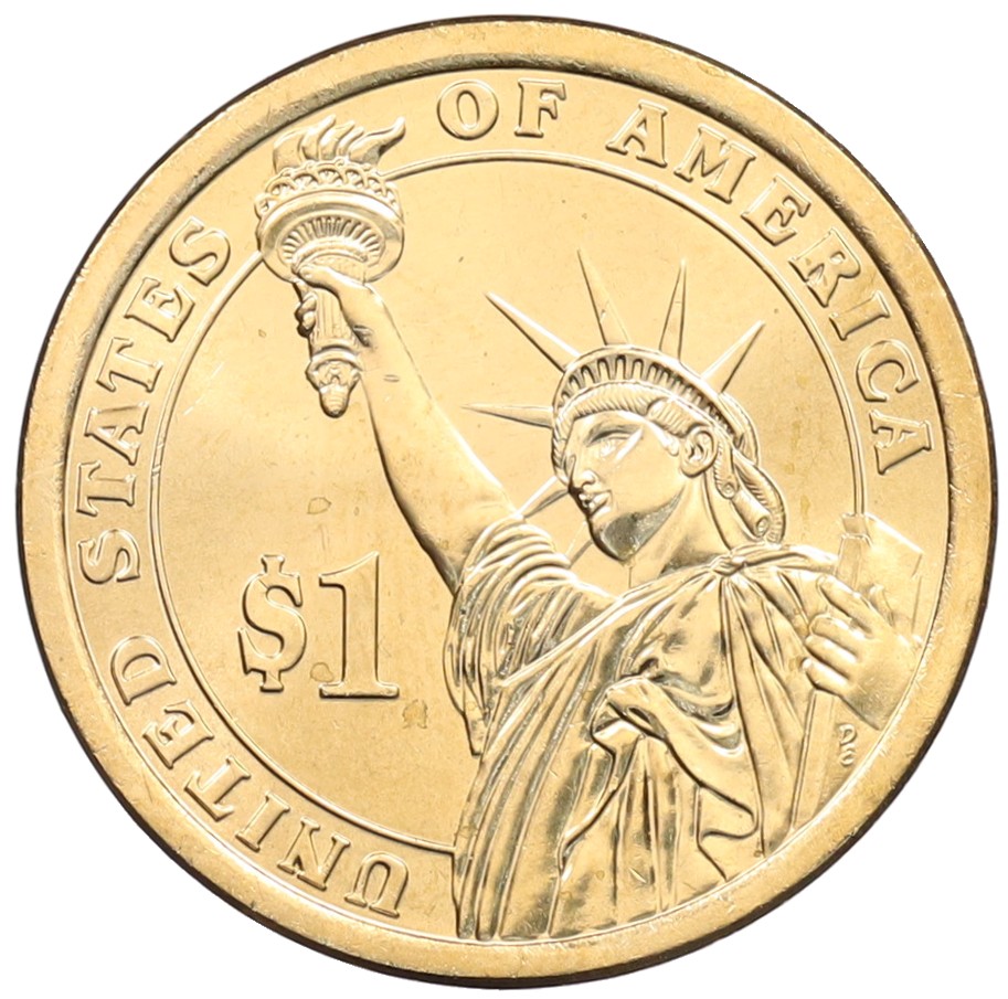 1 доллар 2014 года (D) США «32-й президент США Франклин Рузвельт» — Фото №2