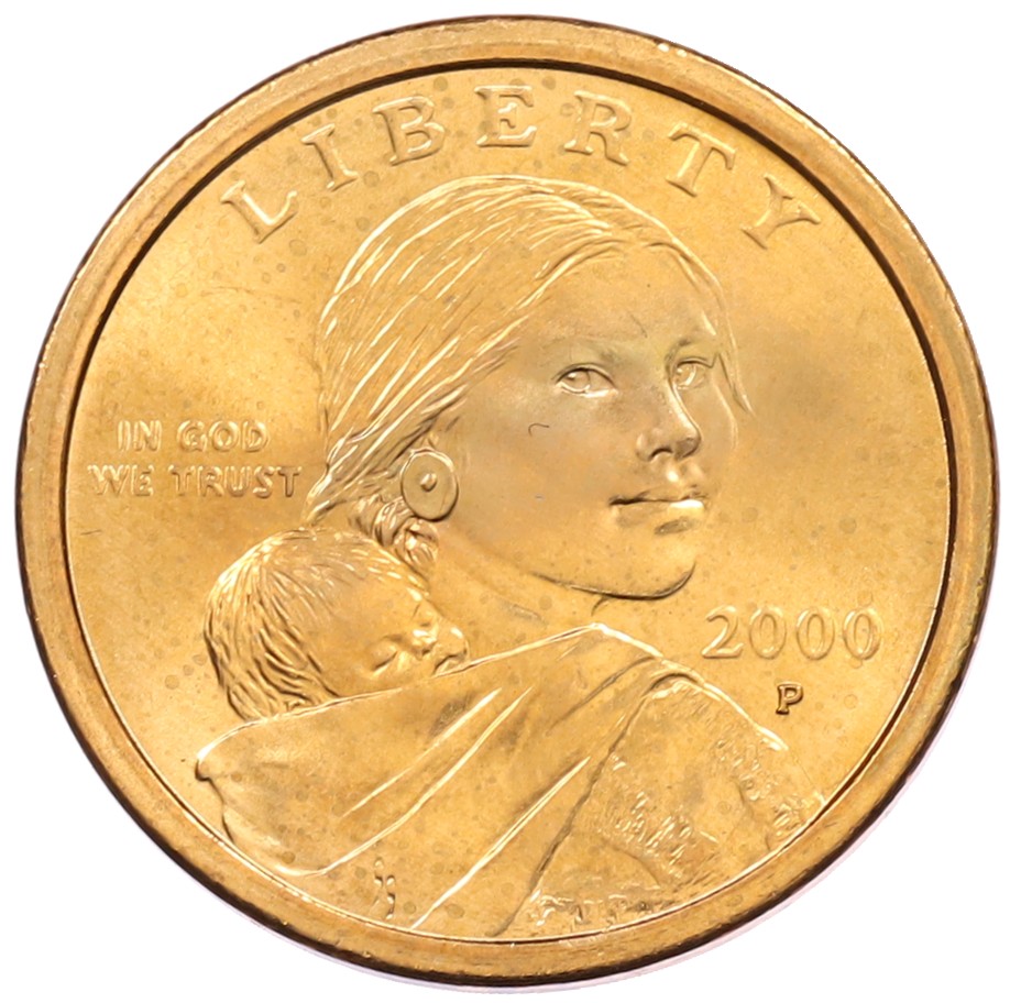 1 доллар 2000 года P США Сакагавея «Парящий орел» — Фото №1
