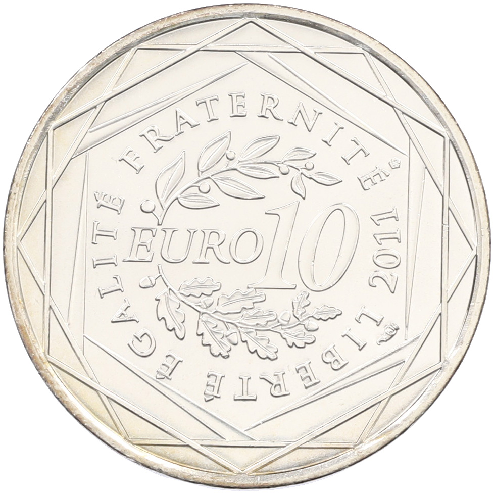 10 евро 2011 года Франция «Регионы Франции — Овернь» — Фото №2