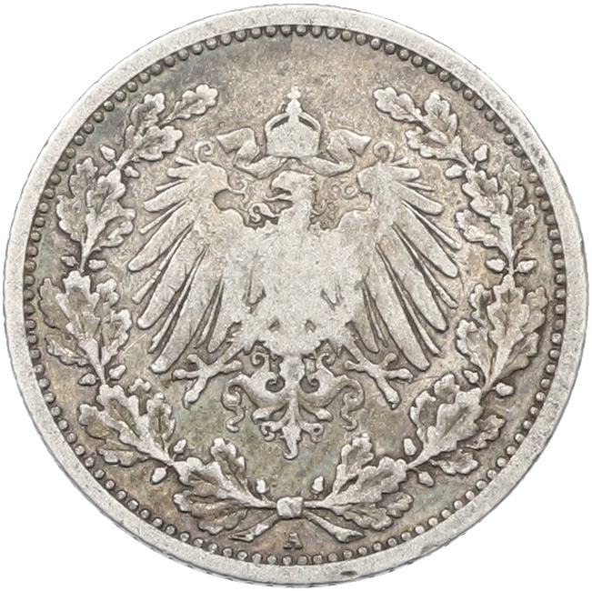 1/2 марки 1905 года A Германия — Фото №2