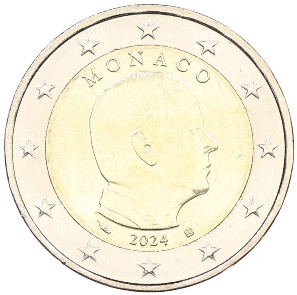2 евро 2024 года Монако — Фото №1