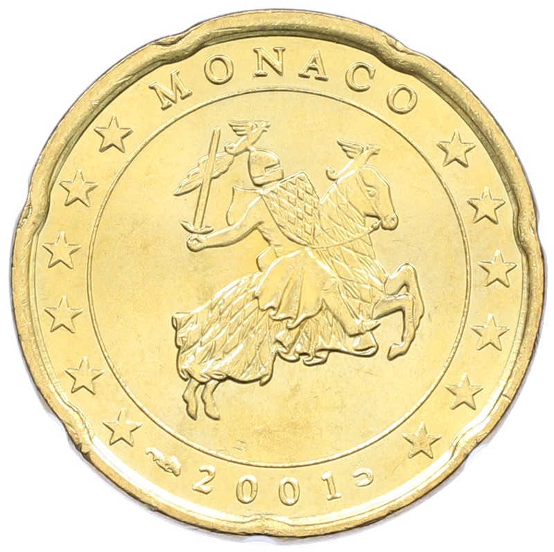 20 евроцентов 2001 года Монако — Фото №1