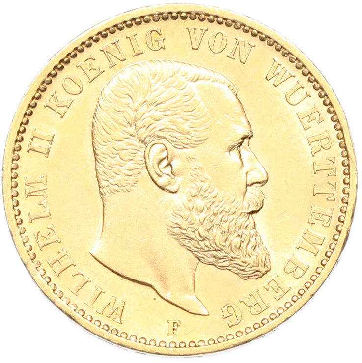 20 марок 1894 года F Германия (Вюртемберг) — Фото №1