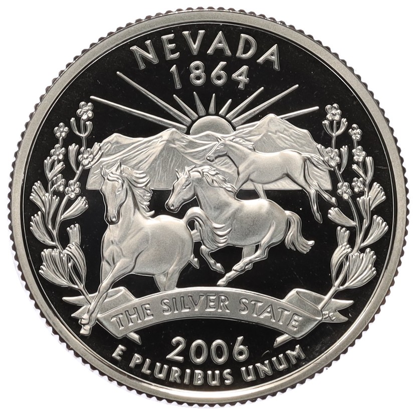 1/4 доллара (25 центов) 2006 года S США «Штаты и территории — Невада» — Фото №1