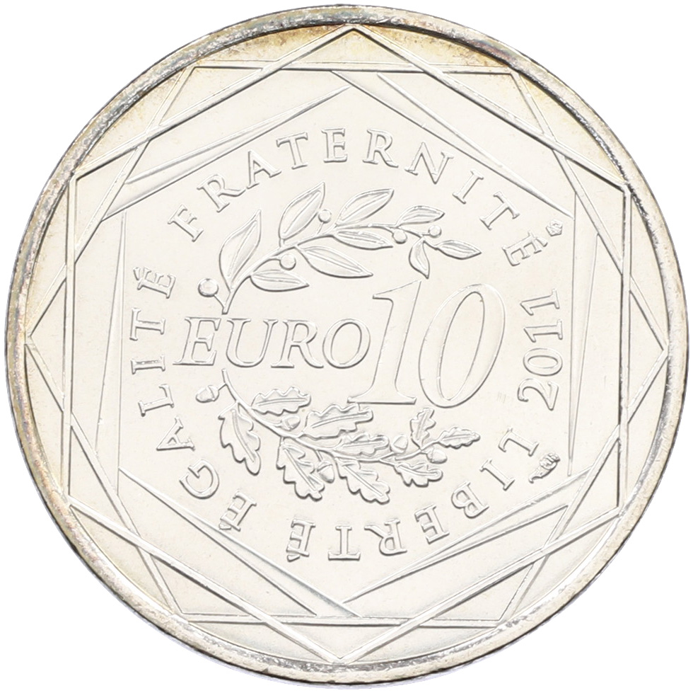10 евро 2011 года Франция «Регионы Франции — Нижняя Нормандия» — Фото №2