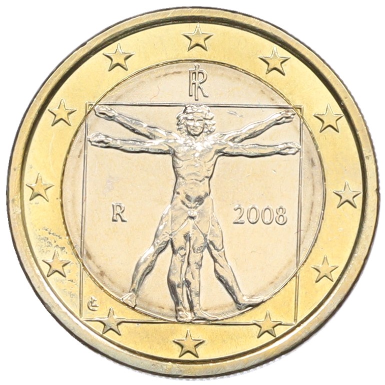 1 евро 2008 года Италия — Фото №1