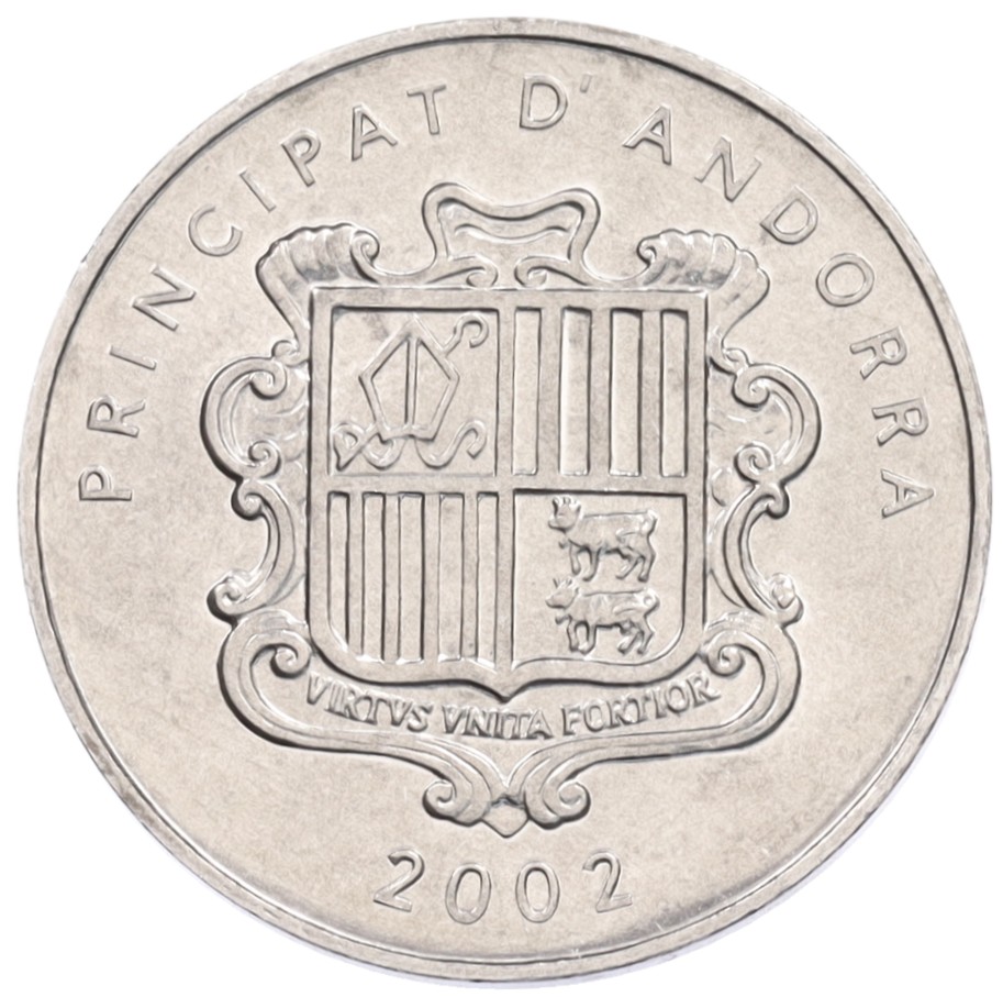 1 сентим 2002 года Андорра «Пиренейская серна» — Фото №2