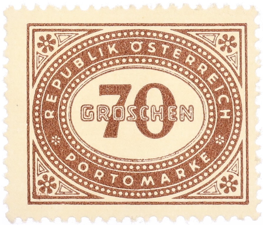Почтовая марка 70 грошей 1947 года Австрия — Фото №1