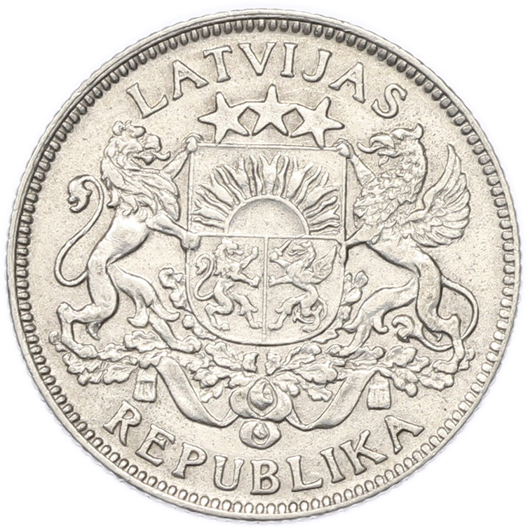 1 лат 1924 года Латвия — Фото №2