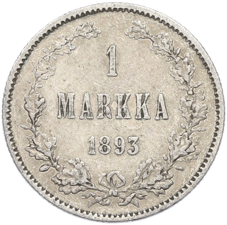 1 марка 1893 года Русская Финляндия — Фото №1