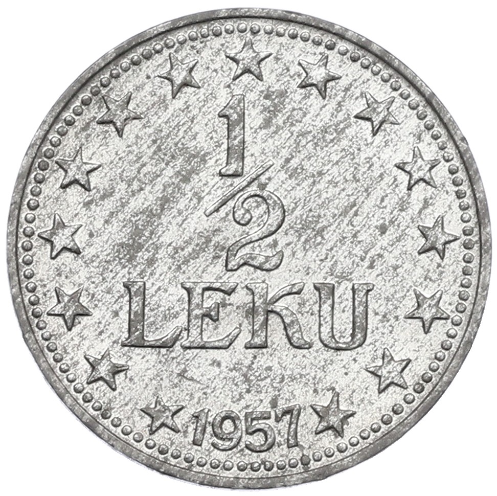 1/2 лека 1957 года Албания — Фото №1