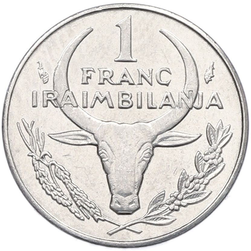 1 франк 1993 года Мадагаскар — Фото №1