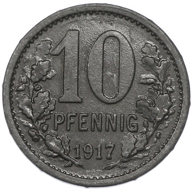 10 пфеннигов 1917 года Германия — город Унна (Нотгельд) — Фото №2