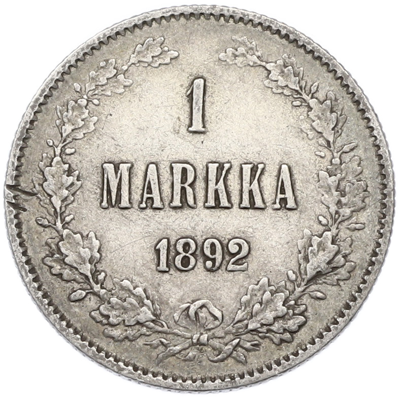 1 марка 1892 года Русская Финляндия — Фото №1