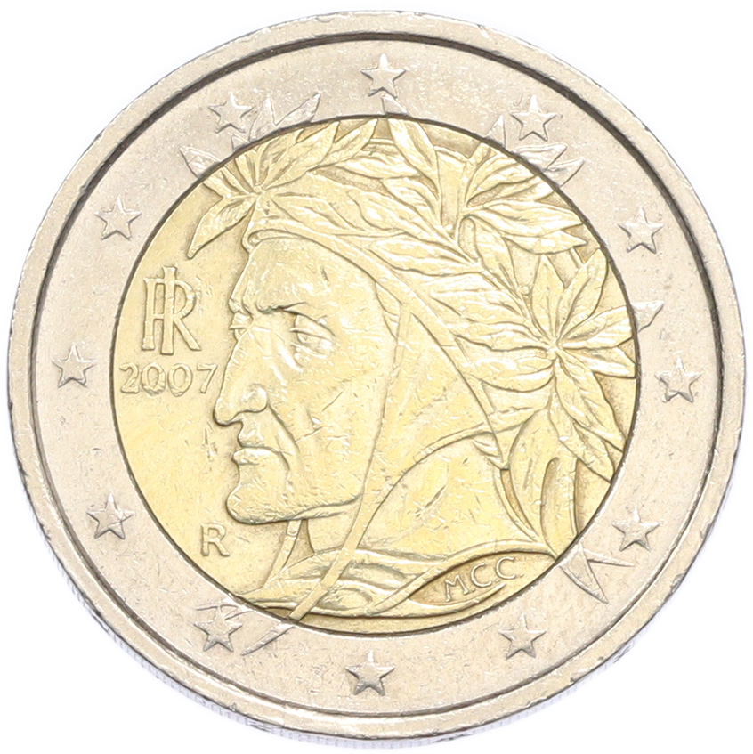 2 евро 2007 года Италия — Фото №1