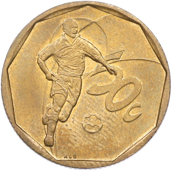 50 центов 2002 года ЮАР «10 лет использованию прозвища Бафана Бафана Сборной ЮАР по футболу» — Фото №1