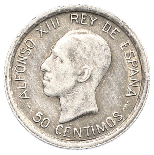 50 сентимо 1926 года Испания — Фото №1