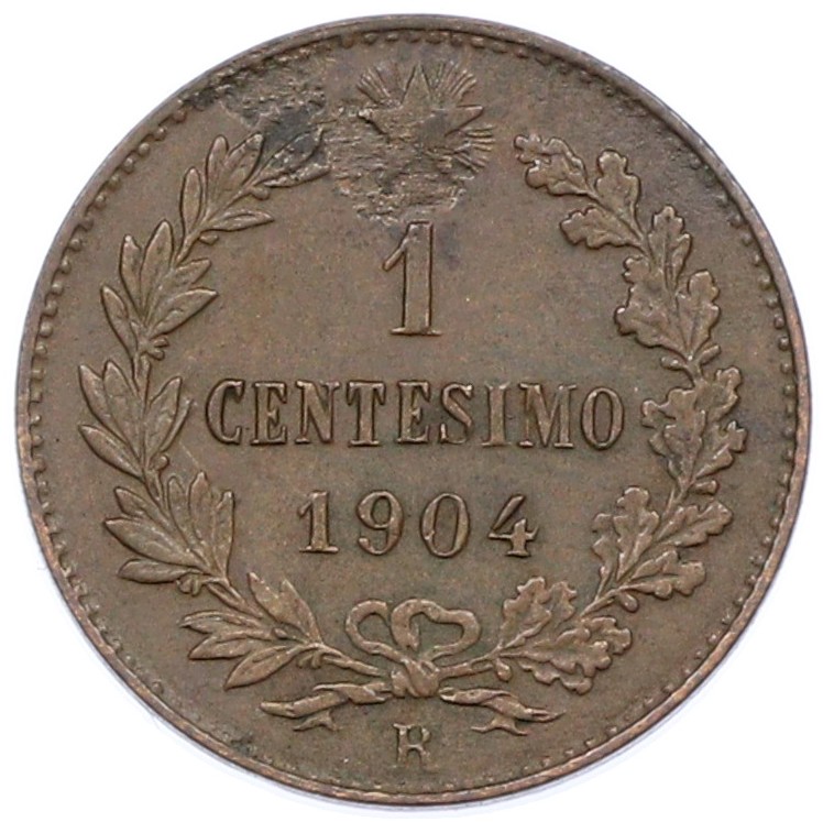 1 чентезимо 1904 года Италия — Фото №1
