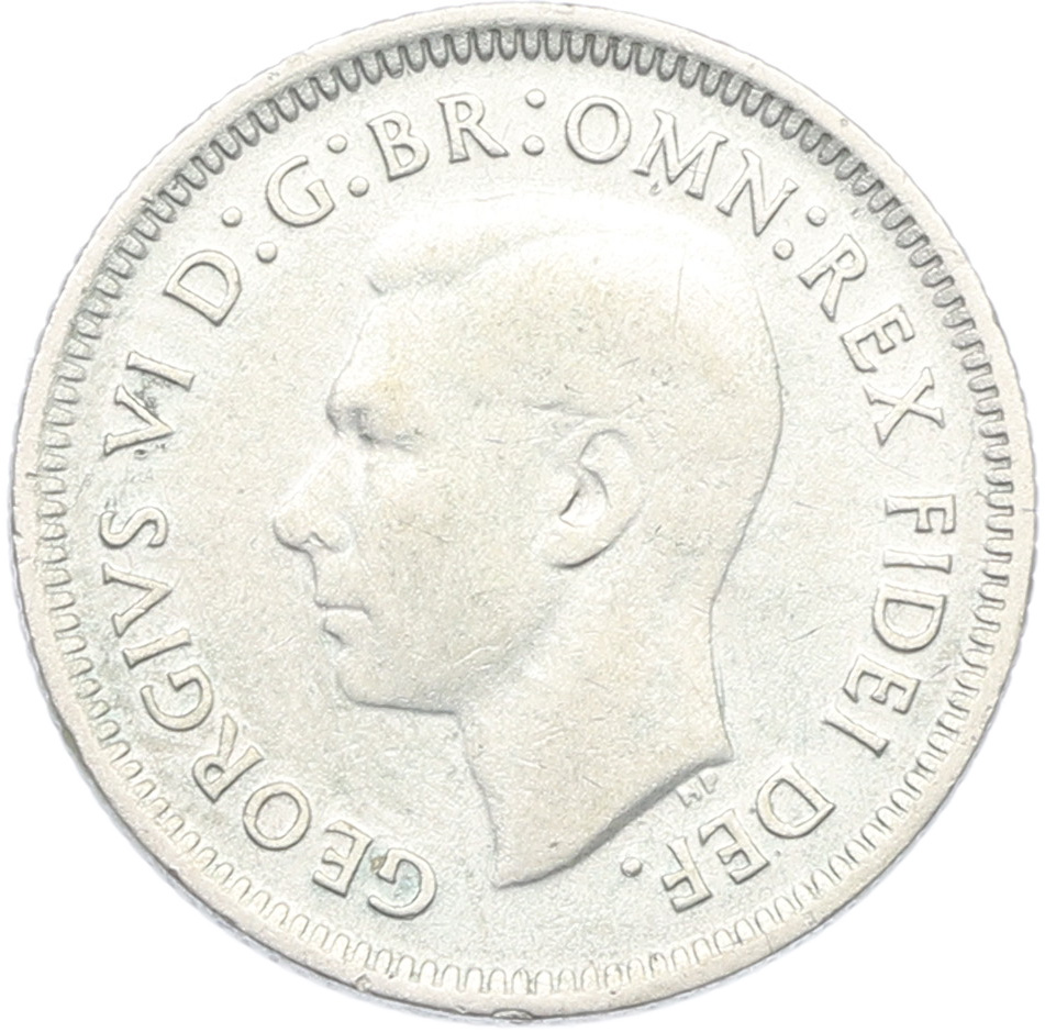 6 пенсов 1950 года Австралия — Фото №2