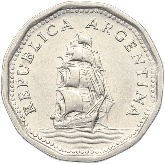 5 песо 1968 года Аргентина — Фото №2