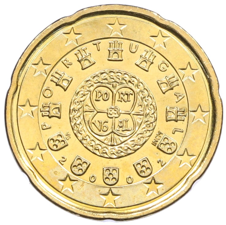 20 евроцентов 2002 года Португалия — Фото №1