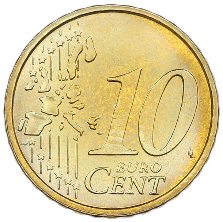 10 евроцентов 2002 года Италия — Фото №2