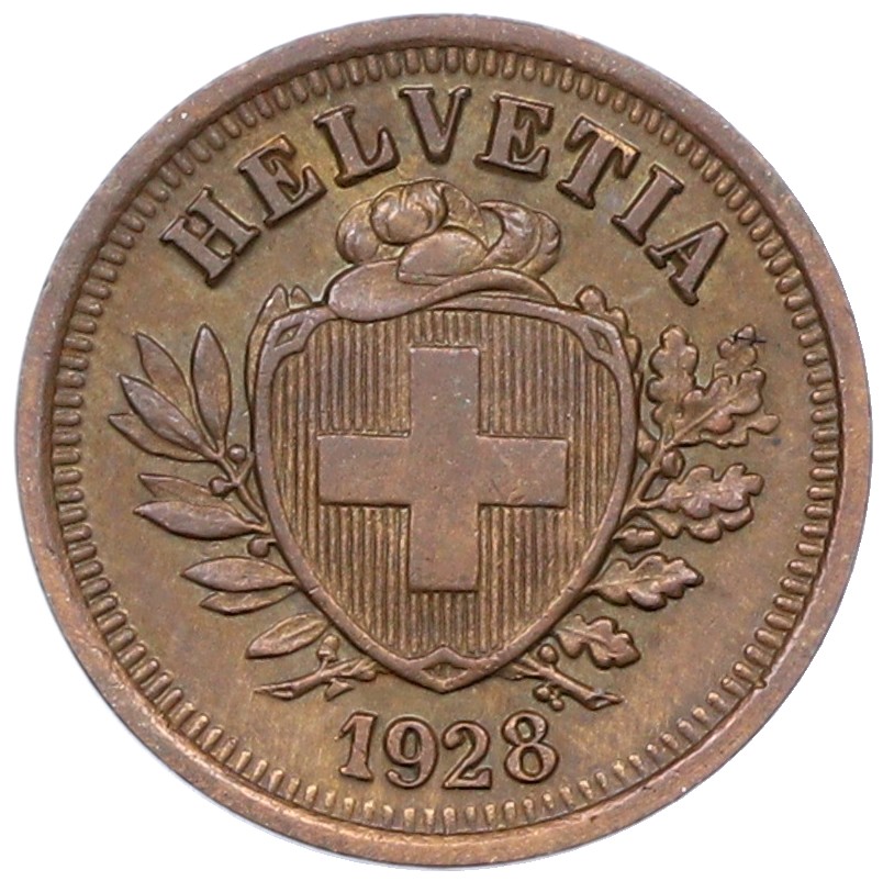 1 раппен 1928 года Швейцария — Фото №1