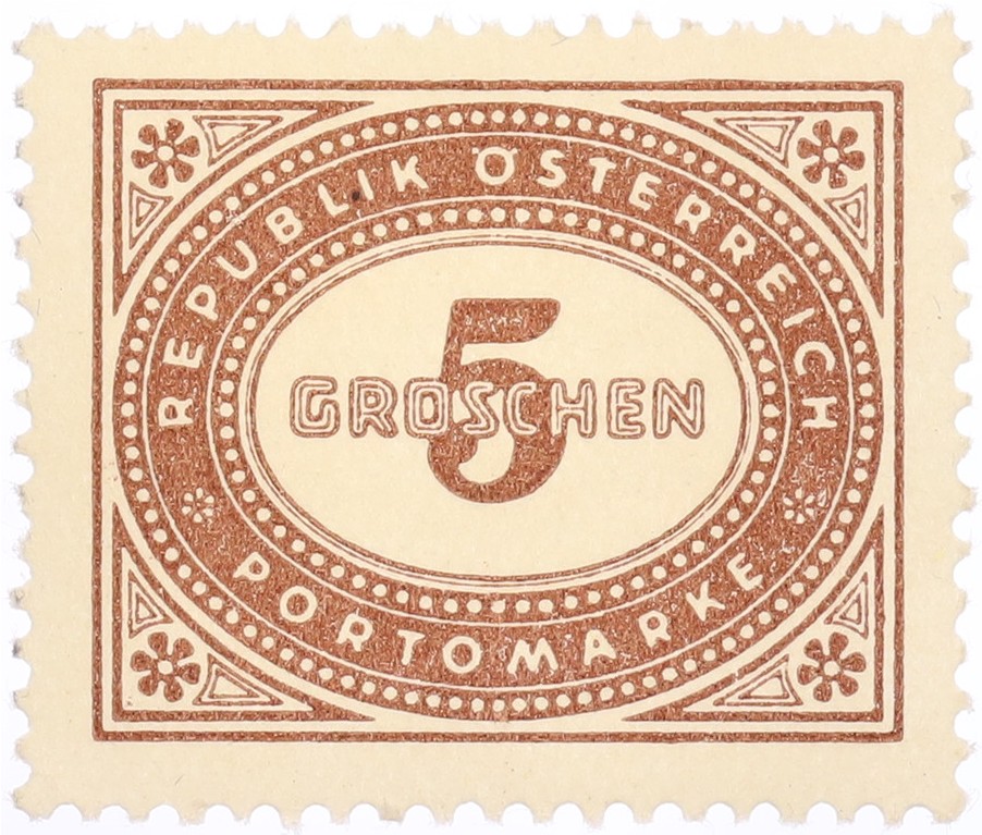 Почтовая марка 5 грошей 1947 года Австрия — Фото №1