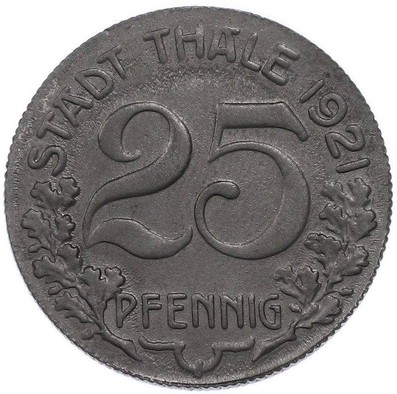 25 пфеннигов 1921 года Германия — город Тале-ам-Гарц (Нотгельд) — Фото №2