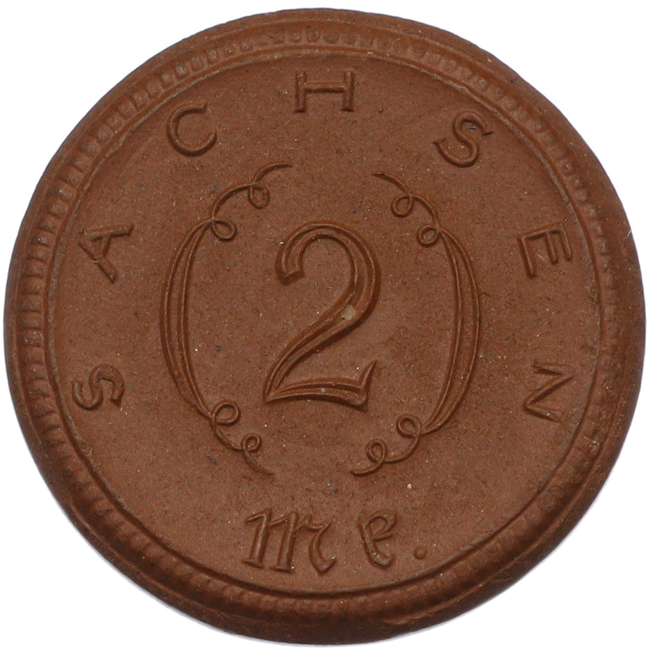2 марки 1921 года Германия — Саксония (Нотгельд) — Фото №2