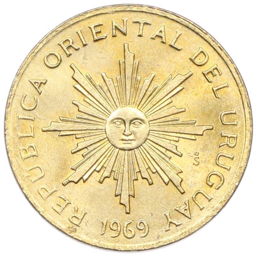 1 песо 1969 года Уругвай — Фото №1