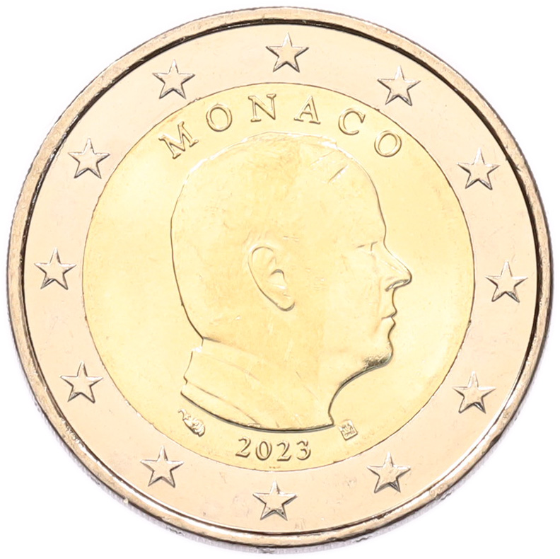 2 евро 2023 года Монако — Фото №1