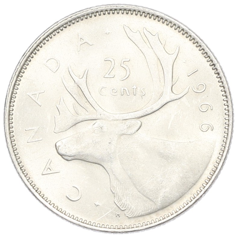 25 центов 1966 года Канада — Фото №1