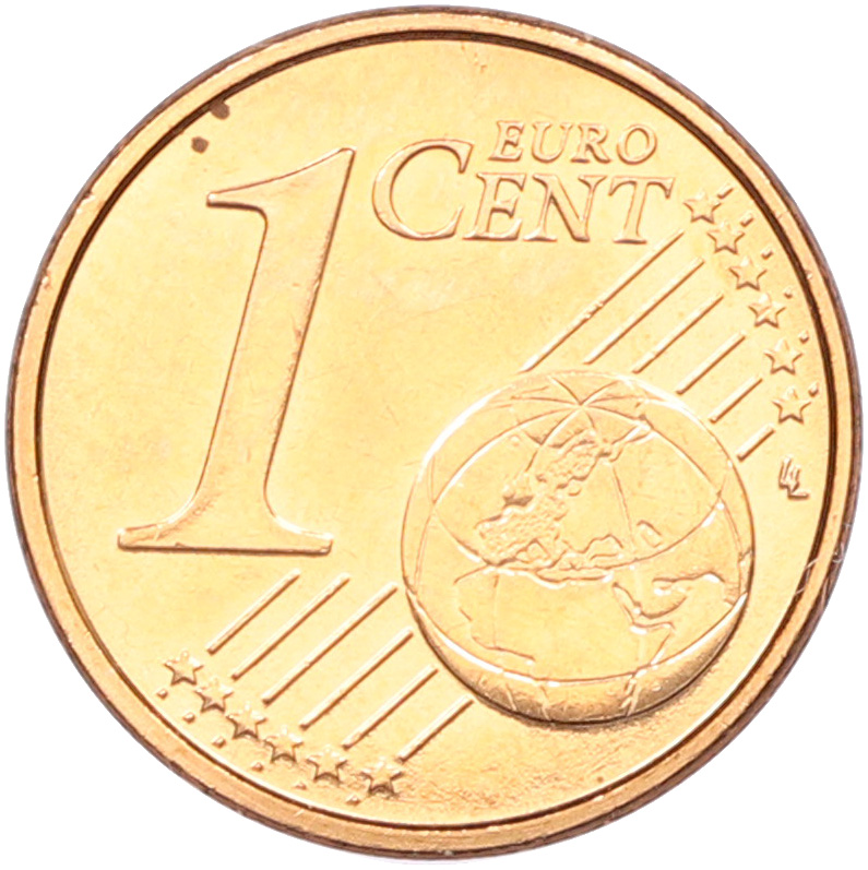 1 евроцент 2010 года Италия — Фото №2