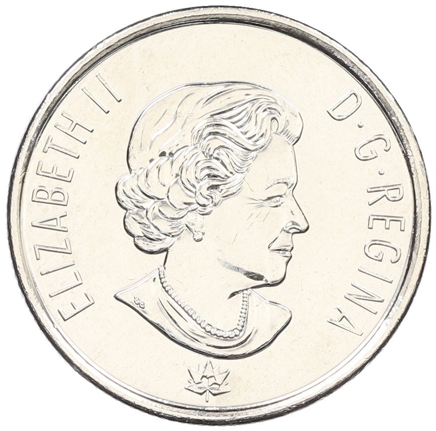 25 центов 2017 года Канада «150 лет Конфедерации — Надежда на зеленое будущее» — Фото №2