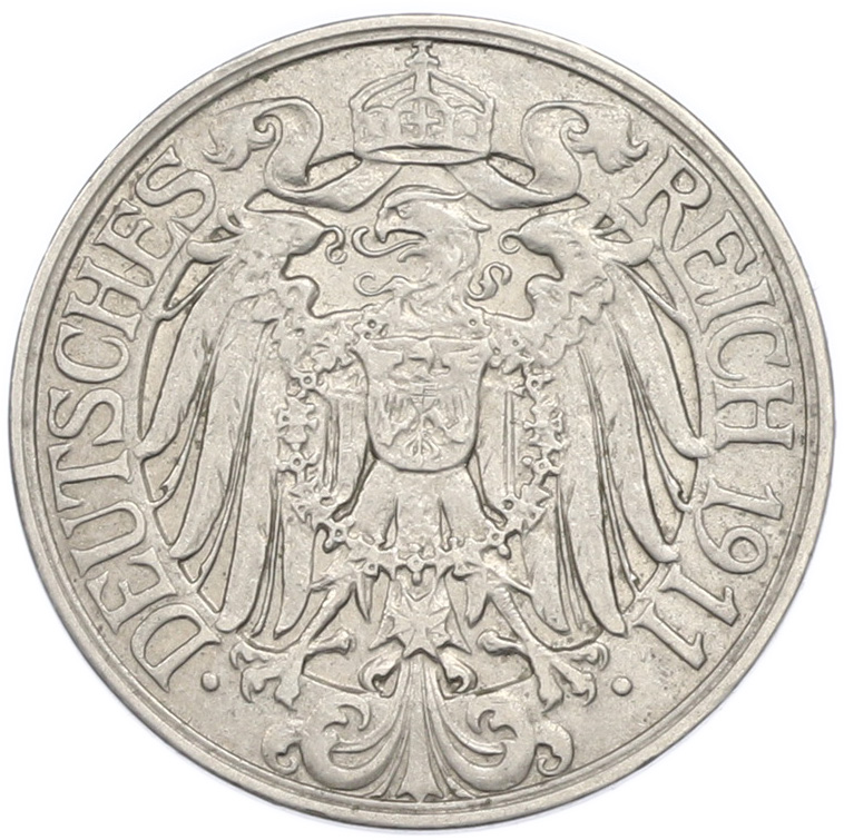 25 пфеннигов 1911 года A Германия — Фото №1